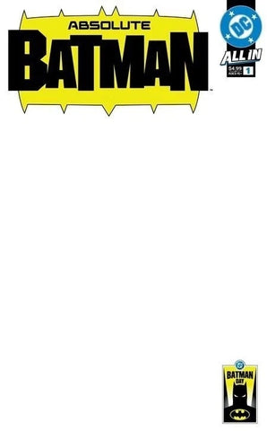 Absolute Batman #1 - DC Comics - 2025 - Blank Batman Day Variant