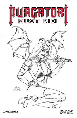 Purgatori Must Die #1 - Dynamite - 2023 - Cvr H Linsner B&W 1:15 Incentive Variant)