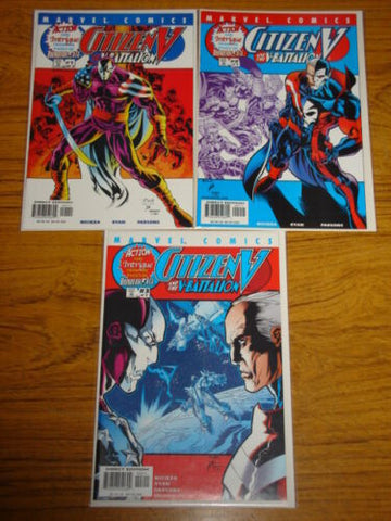 Citizen V & The V-Battalion #1 - #3 (3 x Comics SET) - Marvel Comics - 2001