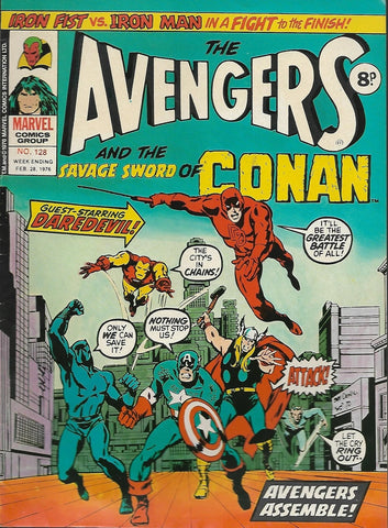 The Avengers #128 - Marvel Comics / British - 1976