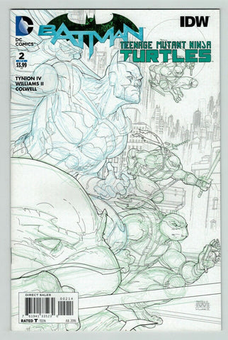 Batman TMNT #2 - DC IDW - 2016 - 4th Print Sketch Variant B&W