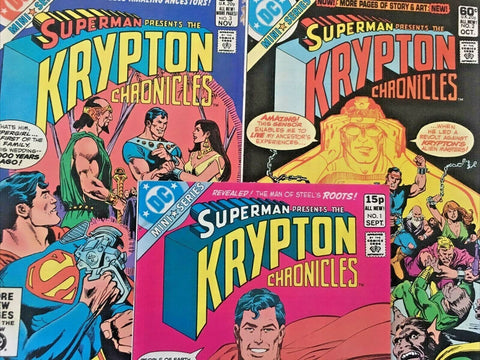 Superman: Krypton Chronicles #1 - #3 (Set) - DC Comics - 1981