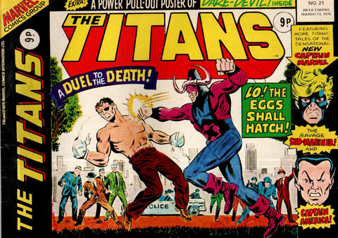 The Titans #21 - #30 (RUN of 10x Comics) - Marvel Comics / British - 1976