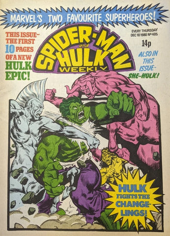 Spider-Man & Hulk Weekly #405 - #408 (RUN) - Marvel/British - 1980
