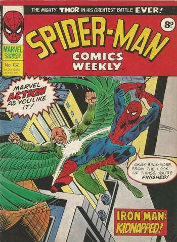Spider-Man Comics Weekly #137- Marvel Comics / British - 1975