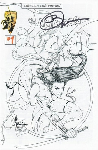 Shi: Black Line Edition #1 - Crusade - Billy Tucci Artwork - Signed