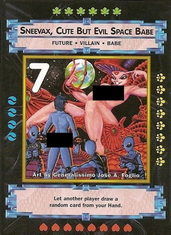 "Sneevax, Cute But Evil Space Babe" - Xxxenophile CCG Card