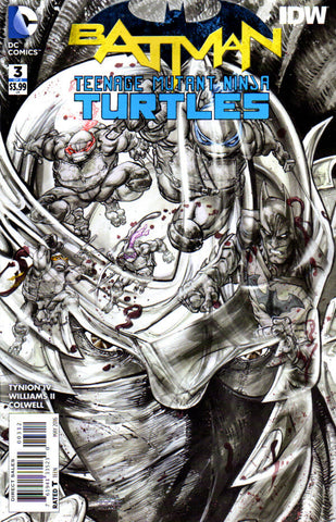 Batman / TMNT #3 - IDW - 2016 - B&W Second Print