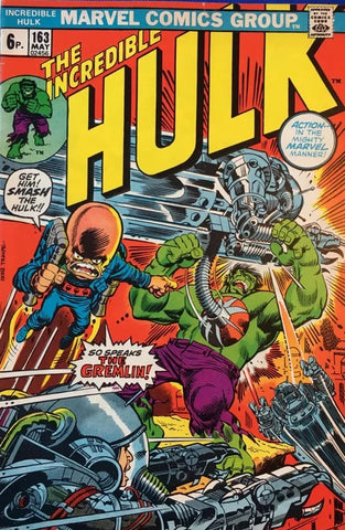 Incredible Hulk #163 - Marvel Comics - 1973 - 1st App. of The Gremlin