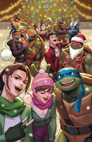 Power Rangers & TMNT II B&W #1 - IDW - 2023 - Cvr D Ejikure Holiday