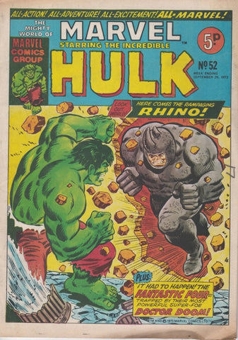 Mighty World of Marvel #52-#58 (7x Comics RUN) - Marvel/British - 1972