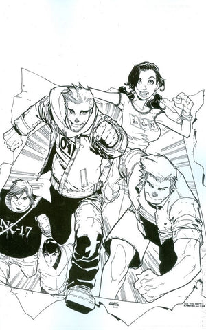 Fanboys Vs. Zombies #1 - Boom! Studios - 2012 - Virgin B&W 1:25 Cover D