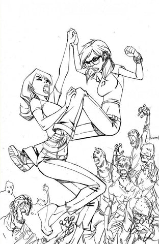 Fanboys Vs. Zombies #3 - Boom! Studios - 2012 - Virgin B&W Cover D