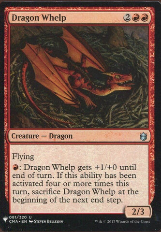 Dragon Whelp x3 - Magic The Gathering Card (3 cards)