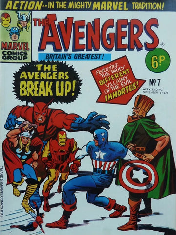 The Avengers #7 - Marvel Comics / British - 1973 - 1st App. Immortus