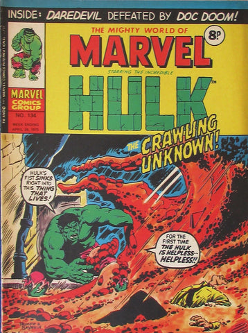 Mighty World of Marvel #134 - Marvel Comics / British - 1975