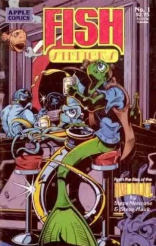 Fish Schticks #1 - #5 (Run of 5x Comics) - Fishwrap - 1991