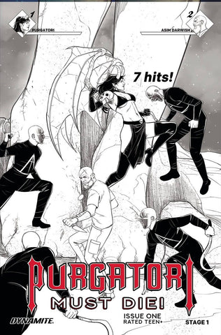 Purgatori Must Die #1 - Dynamite - 2023 - Cvr G B&W