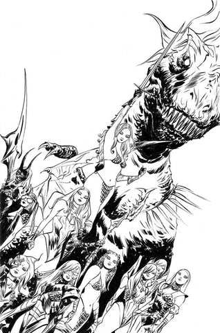 Sonjaversal #5 - Dynamite - 2021 - 1:50 B&W Jae Lee Variant