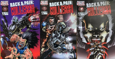 Rack & Pain: Killers! #1, #2 and #3 - Chaos Comics - 1996