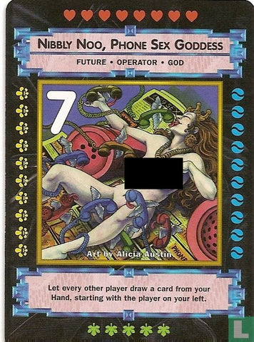 "Nibbly Noo, Phone Sex Goddess" - Xxxenophile CCG Card