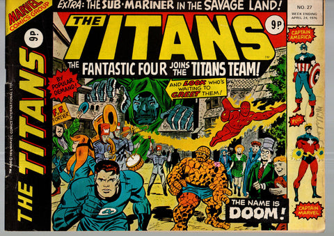 The Titans #27 - Marvel/British Comic - 1976