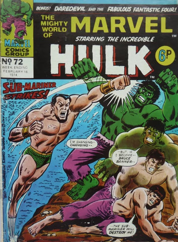 The Mighty World of Marvel #72 - Marvel/British - 1974