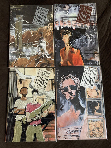 Plastic Forks #1-4 (4x Comic RUN) - Epic Comics - 1990 - Prestige Mini-Series
