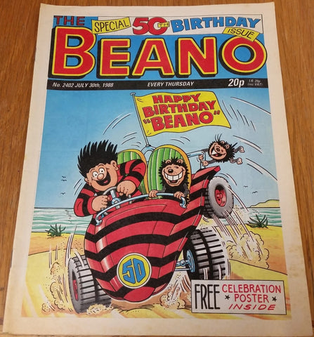 The Beano #2402 - British Comic - 30th July 1988 - Poster Missing