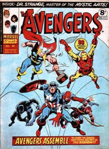 The Avengers #82 - Marvel Comics / British - 1975 - 2nd Vision in UK Comics