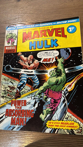 The Mighty World of Marvel #84 - Marvel/British - 1974