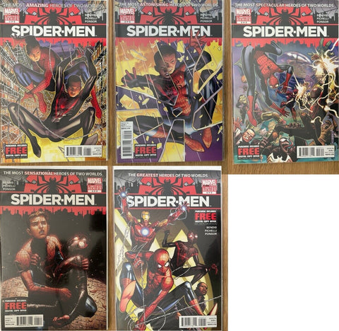Spider-Men #1 2 3 4 5 Whole Set! - Marvel Comics - 2012