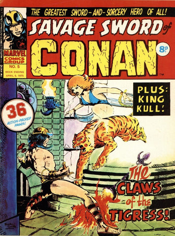 Savage Sword Of Conan #5 - Marvel Comics / British - 1975
