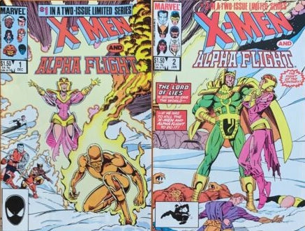 X-Men and Alpha Flight #1 & #2 (2 x Comics) - Marvel Comics - 1985