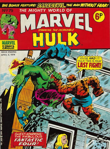 The Mighty World of Marvel #79 - #84 (6x Comics RUN) - Marvel/British - 1974