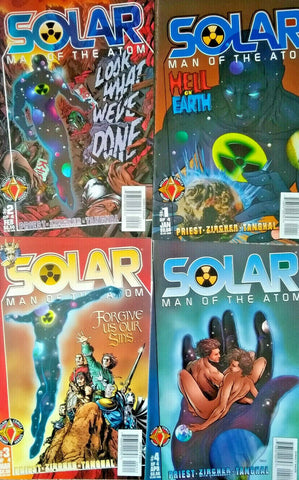 Solar Man Of The Atom #1 - #4 (Full Set) - Acclaim Comics - 1998