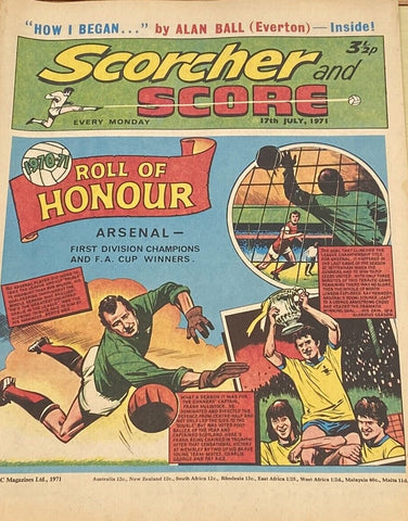 Scorcher and Score Comic x 2 - British Comic - 17/7/71 and 7/11/70