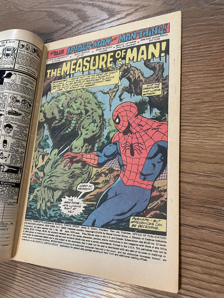 CoMarvel Team-Up #68 Spider-Man And Man-Thing shops (1978) 1st Appearance D'Spayremic Book