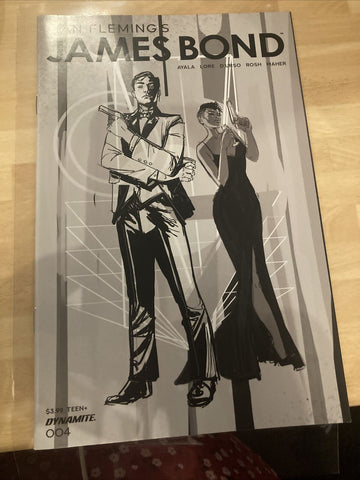 James Bond #4 - Dynamite - 2019 - 1:10 Richardson Greyscale Variant