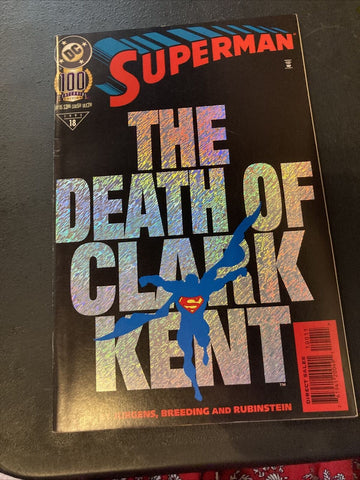 Superman #100 - DC Comics - 1995 - Death of Clark Kent 100 Centenial Black Edition