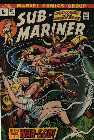 Sub-Mariner #57 - Marvel Comics - 1973 - Pence Copy - 1st App. Bronze Age Venue
