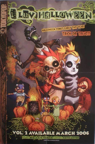 Tokyopop I Luv Halloween Promo poster - 12x18 - 2006 - Unused, folded as it came