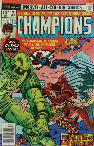 The Champions #9 - Marvel Comics - 1977 - PENCE Copy