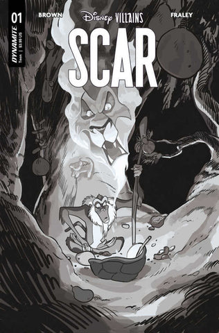 Disney Villains: Scar #1 - Dynamite - 2023 - Henderson Black & White Variant Variant