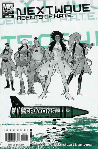 Nextwave Agents of Hate #5 - Marvel Comics - 2006 - Crayon Butchery Variant Cove