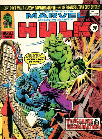 The Mighty World of Marvel #227 - Marvel Comics / British - 1977