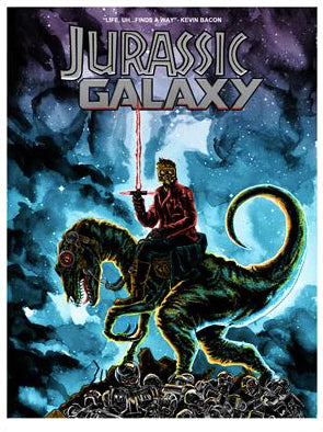"Jurassic Galaxy" Art Print by artist Tim Doyle