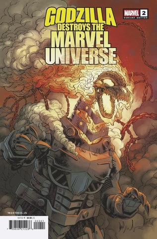 Godzilla Destroys the Marvel Universe #2 - Marvel Comics - 2025 - Wachter Variant