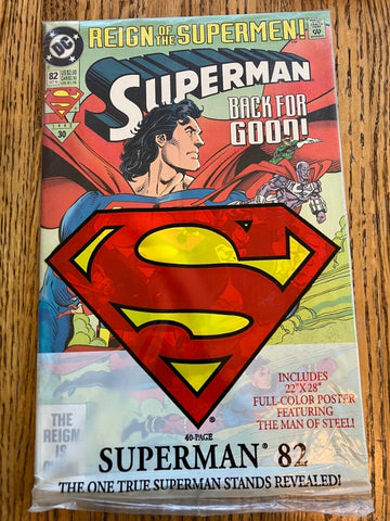 Superman #82 - DC Comics - 1993 - Polybagged with poster