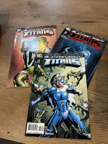 Blackest Night Titans #1-3 - DC Comics - 2009 - SET